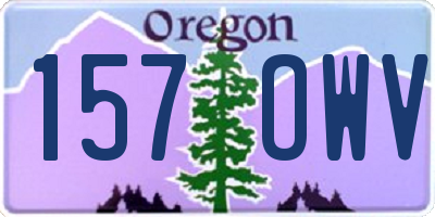OR license plate 157OWV