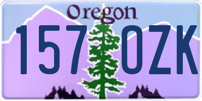 OR license plate 157OZK