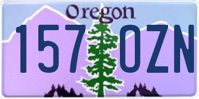 OR license plate 157OZN