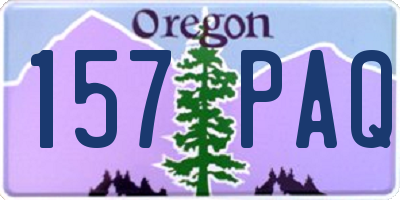 OR license plate 157PAQ