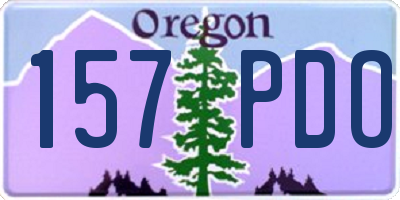 OR license plate 157PDO