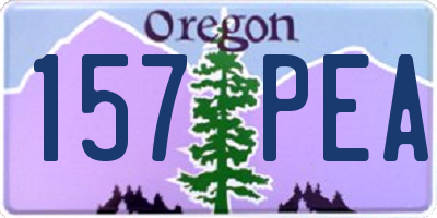 OR license plate 157PEA