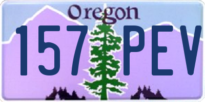 OR license plate 157PEV