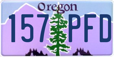 OR license plate 157PFD