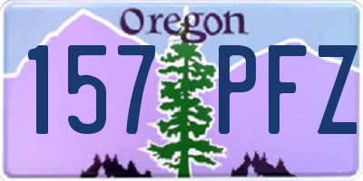 OR license plate 157PFZ