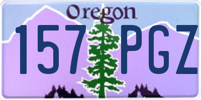 OR license plate 157PGZ