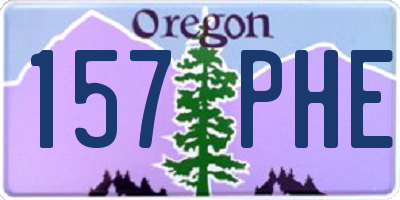 OR license plate 157PHE