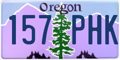 OR license plate 157PHK