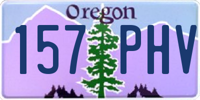 OR license plate 157PHV