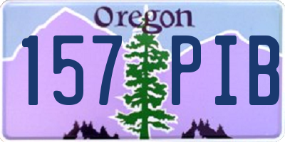 OR license plate 157PIB