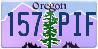 OR license plate 157PIF