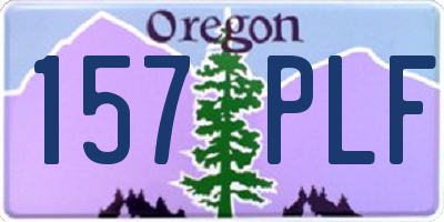 OR license plate 157PLF