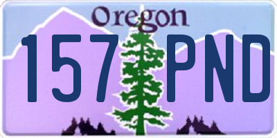 OR license plate 157PND