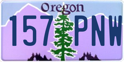 OR license plate 157PNW
