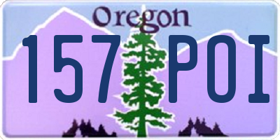 OR license plate 157POI