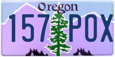 OR license plate 157POX