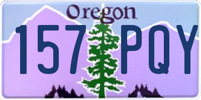 OR license plate 157PQY