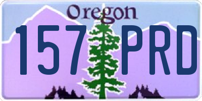 OR license plate 157PRD