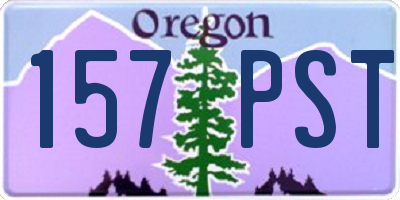 OR license plate 157PST