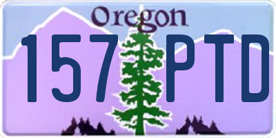 OR license plate 157PTD