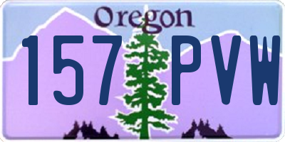 OR license plate 157PVW