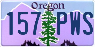 OR license plate 157PWS