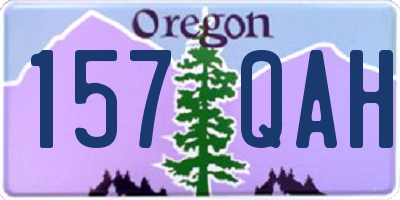 OR license plate 157QAH
