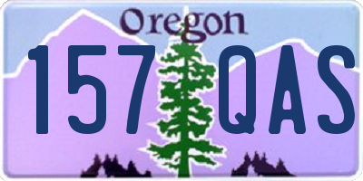 OR license plate 157QAS