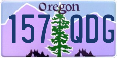 OR license plate 157QDG