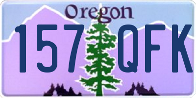 OR license plate 157QFK