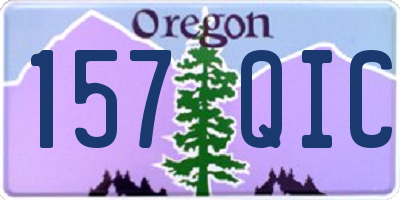 OR license plate 157QIC