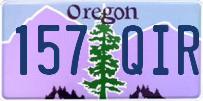 OR license plate 157QIR