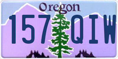 OR license plate 157QIW