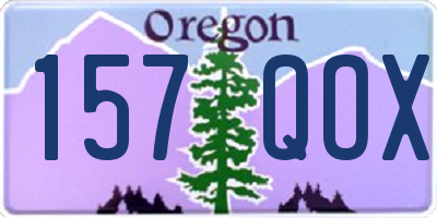 OR license plate 157QOX