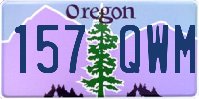 OR license plate 157QWM