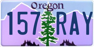 OR license plate 157RAY