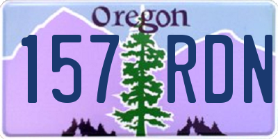OR license plate 157RDN