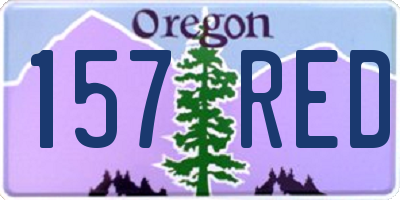 OR license plate 157RED