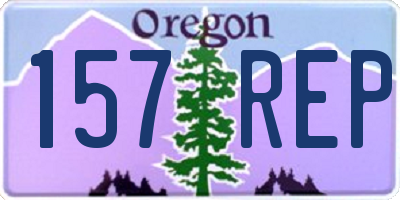OR license plate 157REP