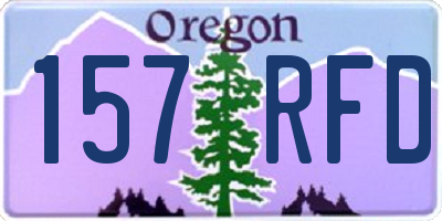 OR license plate 157RFD