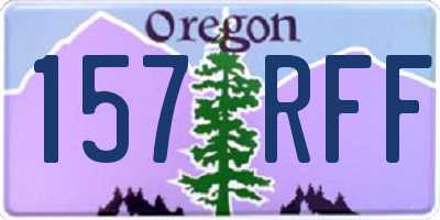 OR license plate 157RFF