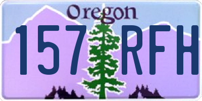 OR license plate 157RFH