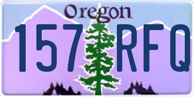 OR license plate 157RFQ