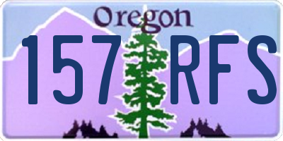 OR license plate 157RFS