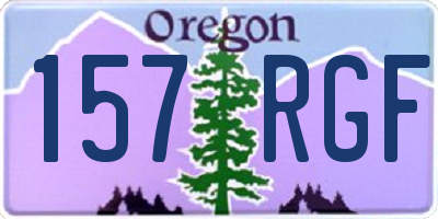 OR license plate 157RGF