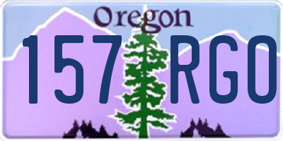 OR license plate 157RGO