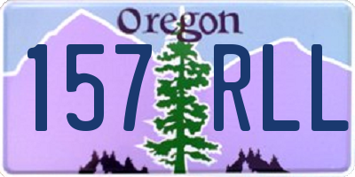 OR license plate 157RLL