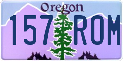 OR license plate 157ROM