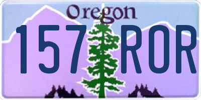 OR license plate 157ROR