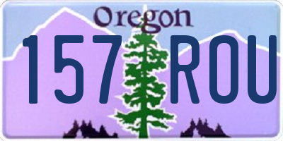 OR license plate 157ROU